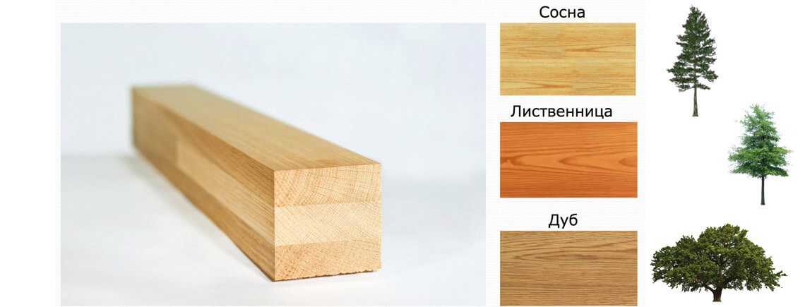 Используемая древесина в производстве деревянных окон и дверей 